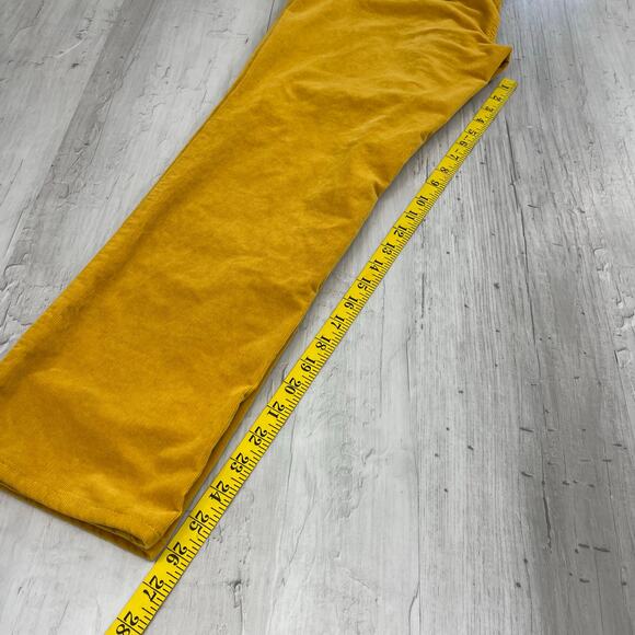 Talbots Mustard Yellow Corduroy Mid Rise Straight Leg Warm Fall Pants 12P - Picture 8 of 8